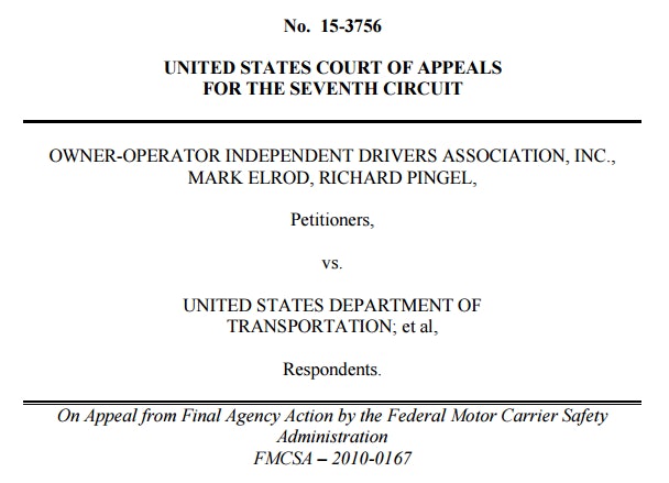 Audio: OOIDA v. U.S. DOT — arguments delivered in court Tuesday