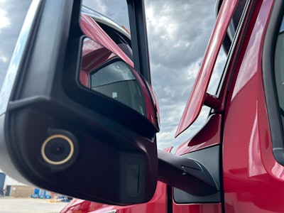 Cameras in a Peterbilt mirror