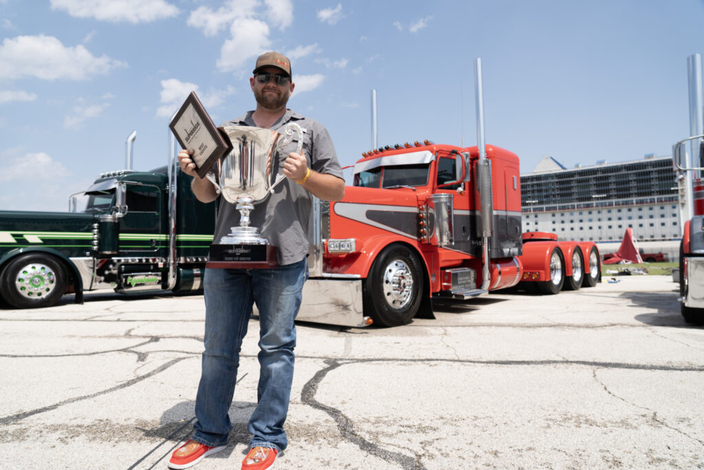 Picture of Kaleb Hammett and his truck