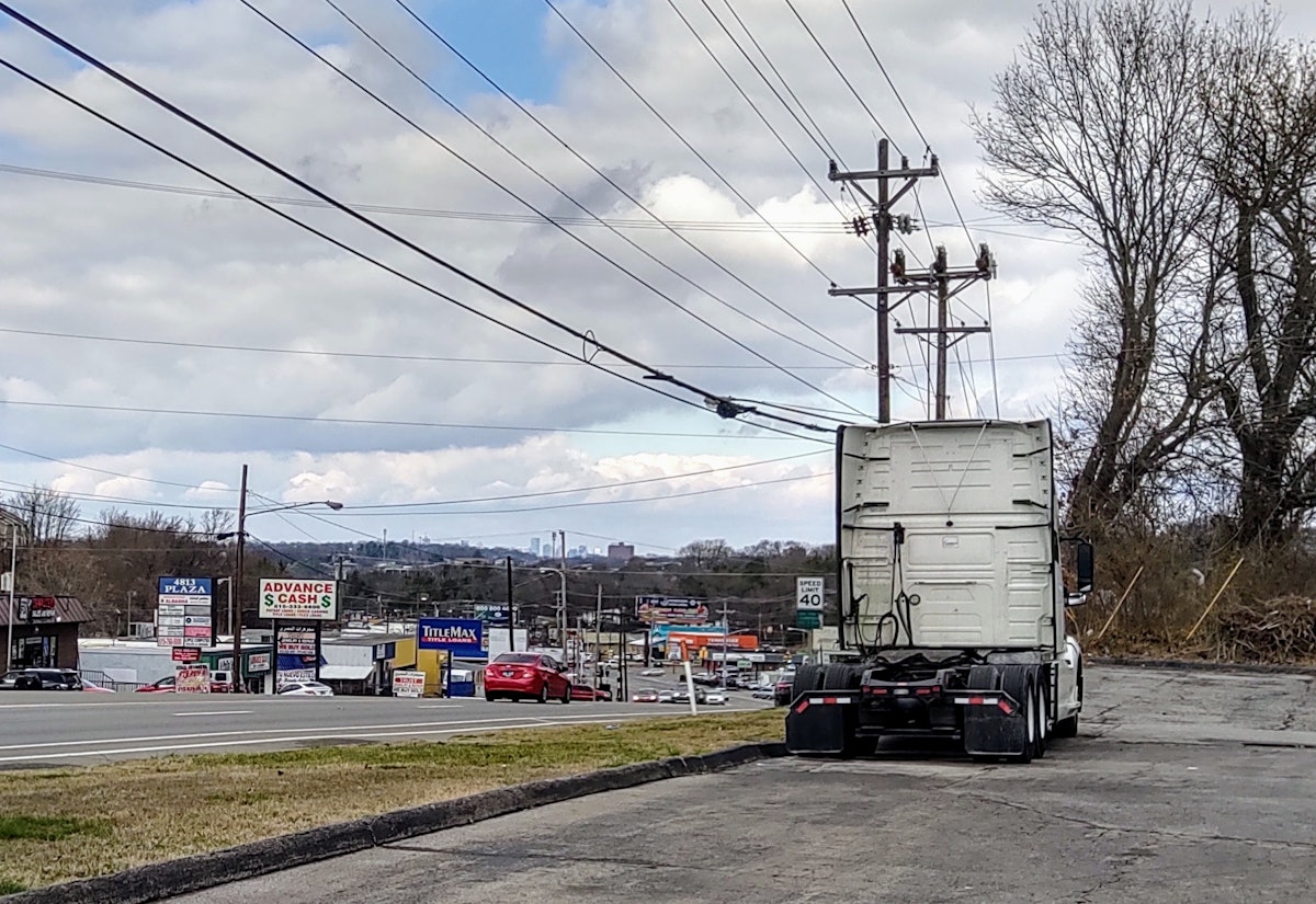 Many truckers dislike the paid truck parking.