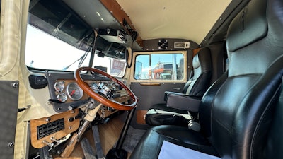 Interior of Damian Minteer's 1955 Kenworth