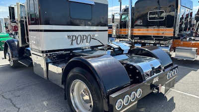 Rear view of Damian Minteer's 1955 Kenworth