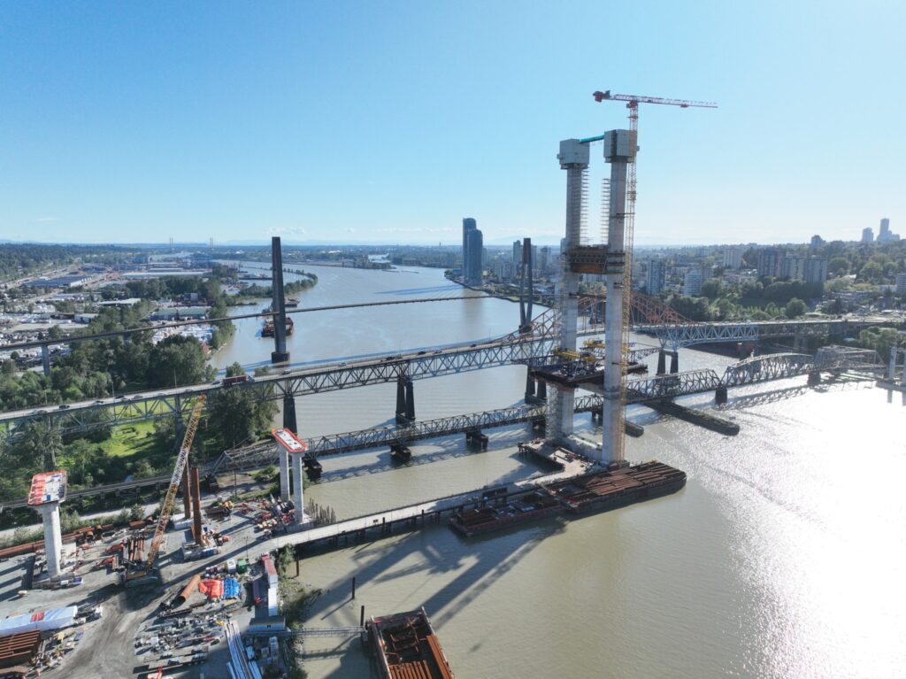 Pattullo Bridge Replacement Project contruction