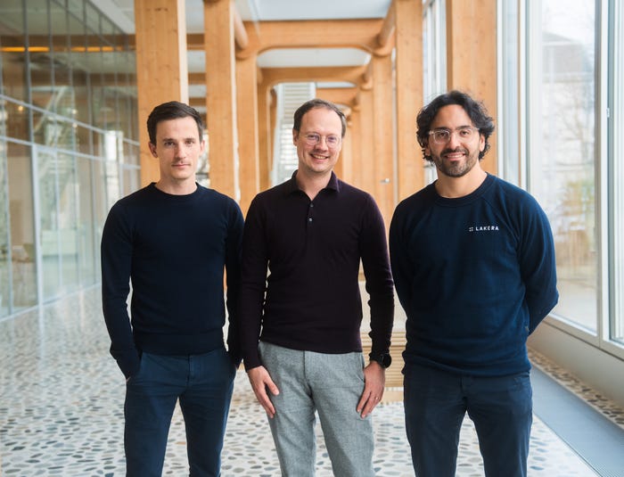 Lakera founders, David Haber, Matthias Kraft, and Mateo Rojas-Carulla