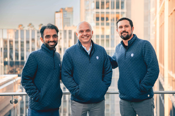 From left, Protect AI Chief Technology Officer Badar Ahmed, President Daryan Dehghanpisheh and CEO Ian Swanson. [PROTECT AI]