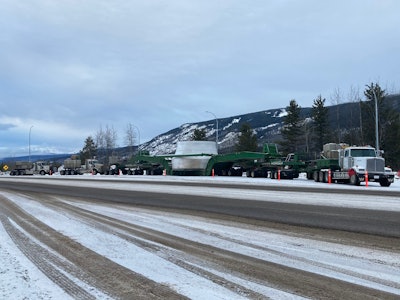 'From November 2020 – January 2023, Omega Morgan, Inc., transported six turbine runners 24' 10' wide and 13' long, weighing in at 367,967 pounds each – the heaviest loads ever to cross British Columbia – more than 1,000 kilometers, from Prince Rupert to Northern British Columbia.'