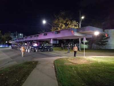 From October 30, 2023 – November 11, 2023, Western Mechanical Electrical provided a transportation and delivery solution for a 220-ton pedestrian bridge, with an intact length of 42 meters, from the fabricator in Stoney Creek, Ontario, to the site in downtown Toronto where the bridge was set precisely into place without the use of overhead cranes, directly adjacent to historic Union Station.