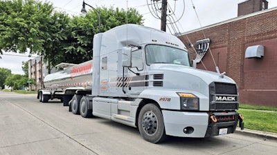 Mack Anthem with a tank trailer