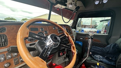 Interior of Brett Buske's 2006 Peterbilt 379