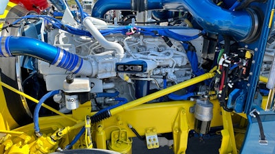 Cummins X15 engine in Sy Kunesh's 2024 Peterbilt 389