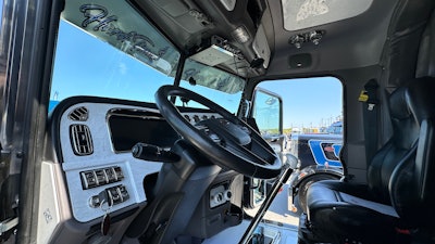 Interior of Sy Kunesh's 2024 Peterbilt 389