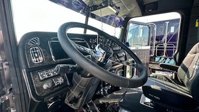 Interior of Dylan McCrabb's 2024 Peterbilt 389X