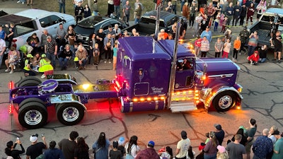 Dylan McCrabb's 2024 Peterbilt 389X in Pride & Class Parade