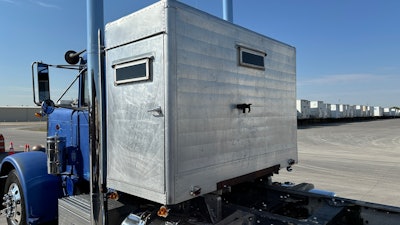 Mercury sleeper on Shawn Wright's 1968 Peterbilt 358A