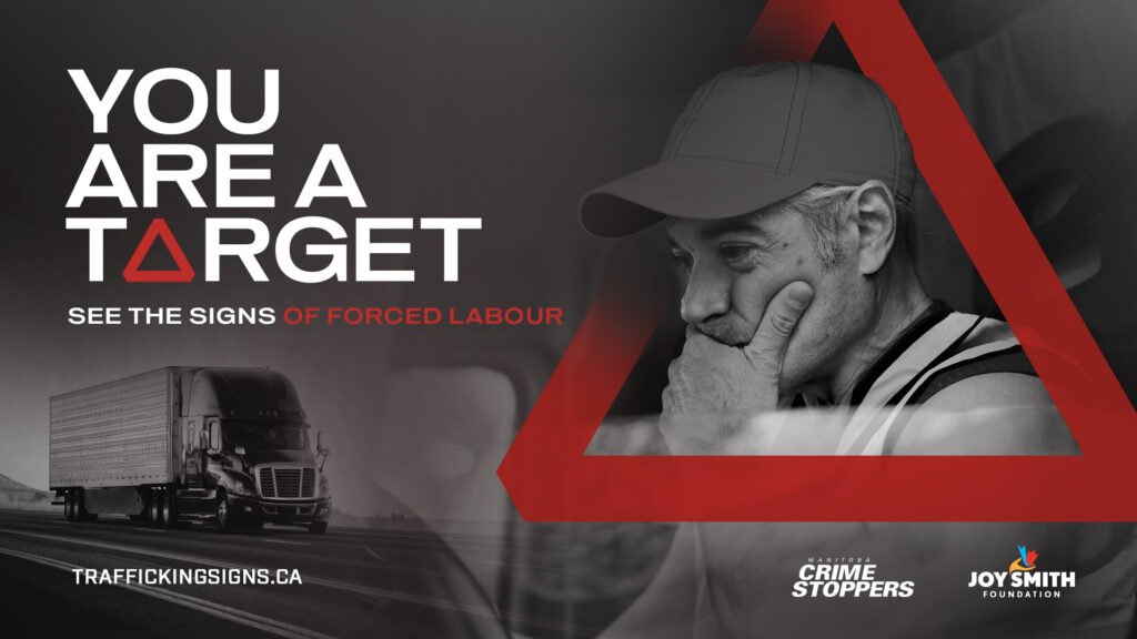 MTA and Joy Smith Foundation poster against human and labor trafficking